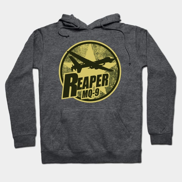 Reaper Drone (distressed) Hoodie by TCP